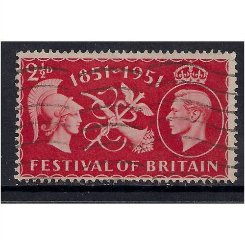 GB 1951 KGV1 2 1/2d Scarlet Festival Britain SG 513.( G798 )