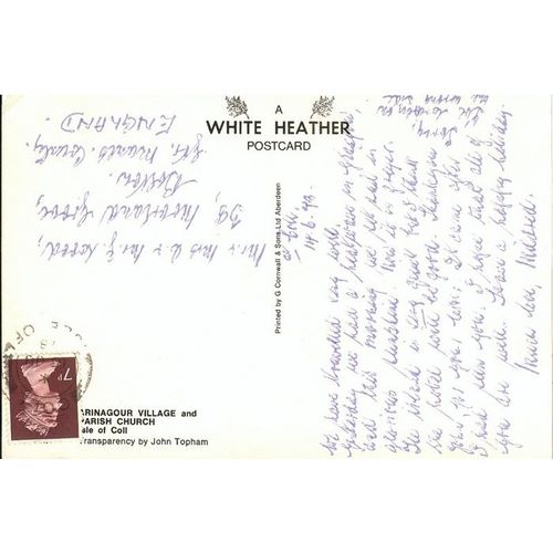 Vintage White Heather PC 1978 - Arinagour Village, Isle Of Coll, Scotland