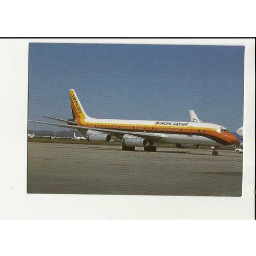 Aviation PACIFIC EAST AIR DC-8-62H Postcard by World Aviation (WAP 31)