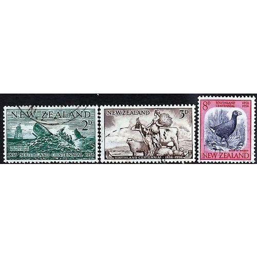 New Zealand, 1956 Southland Centennial SG 752-54 (Scott #313-5), used