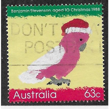 AUS 1988 63c 'CHRISTMAS ' FINE USED (EBID67-275)