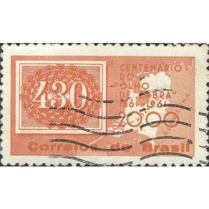 BRAZIL, Map of Netherlands, orange 1961, 20cruz, #3