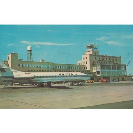Bradley Field Hartford Springfield Airport Postcard