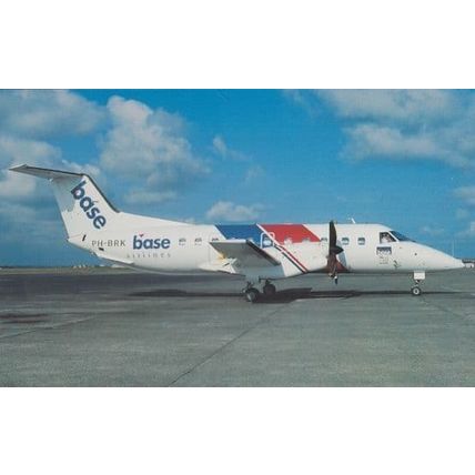 Embraer 120ER Brasilia Plane of Base Airlines at Ostend Airport Postcard