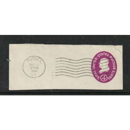 Putney Vermont Cancel United States 1961 on piece VGC