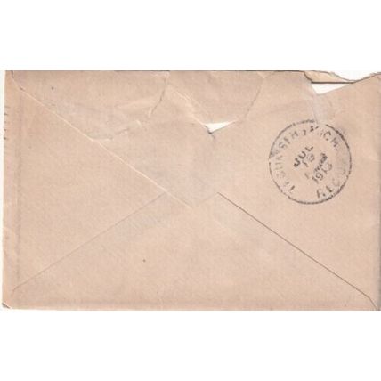 United States 1913 Mount Airy NC-Tecumseh MICH Cover Mount Airy cancel written