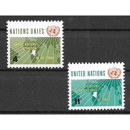 United Nations - New York 1962 U.N. Congo Operation MNH set S.G. 114-115