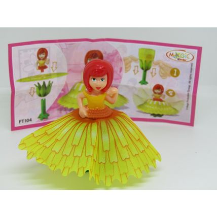 Kinder Surprise Toy FT104 Flower Yellow Princess 2014 - With Insert