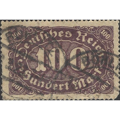 GERMANY, Number in cartouche, violet 1922, 100mark