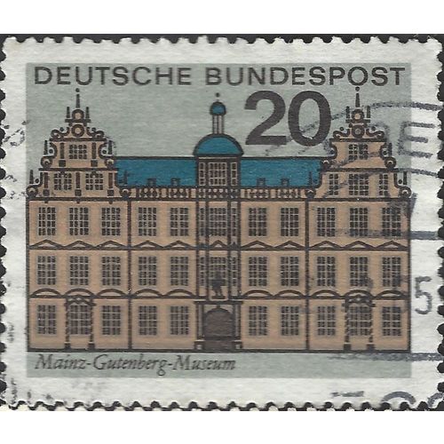 GERMANY, Capitals, Mainz, grey 1965, 20pf, #5