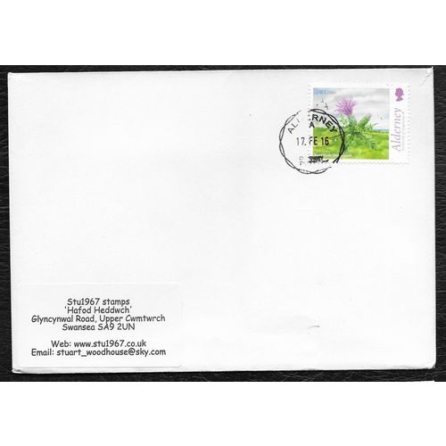 ALD 2015 (UK LETTER) 'ALDERNEY FLORA AND FAUNA' ALDERNEY COVER (EBIDPACK4102)