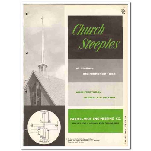 CARTER-MIOT ENGINEERING COMPANY 1964 Church Steeples vintage catalog