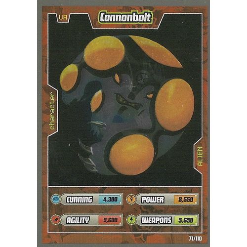 (Hatchette) Ben 10 Alien Adventures, UR - 71/110, Character - Alien: Cannonbolt