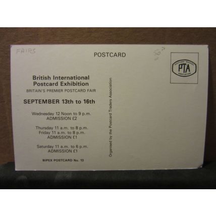 BLOOMSBURY POSTCARD FAIR, 1989 unused postcard Titanic ship =