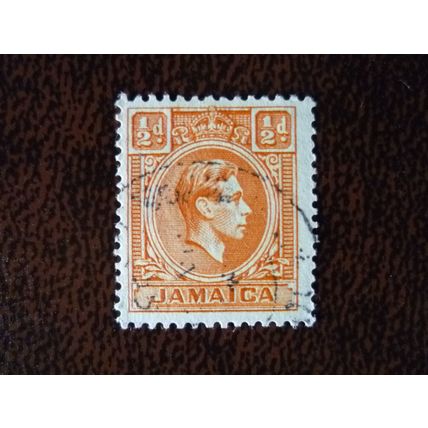 Jamaica 1951 King George VI definitive 1/2d used stamp SG121b KGVI