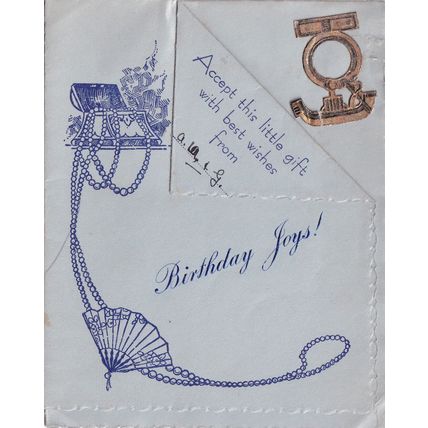 Vintage Birthday Card - Birthday Joys - witty poem inside
