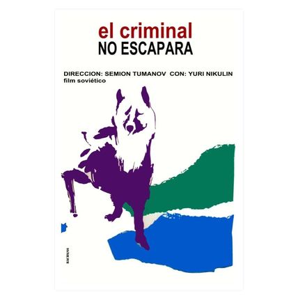 Movie Poster decor wall design 4 film Criminal won't ESCAPE.Wolf.Soviet art.
