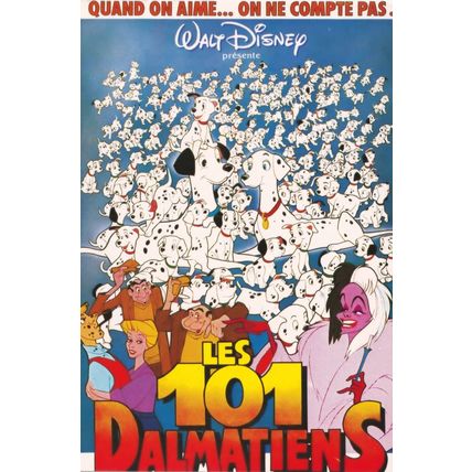 101 Dalmations Dalmatiens Walt Disney Eurodisney Cinema Poster Postcard