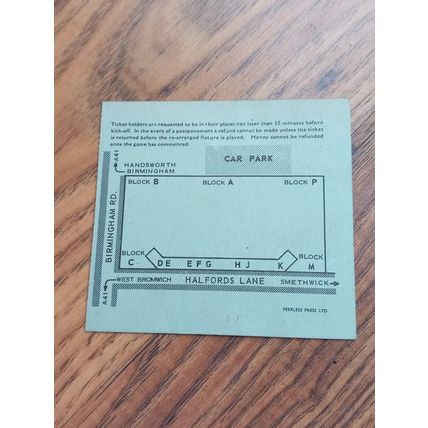 1963 FA Cup 4th Round Programme & Ticket – WBA vs N Forest