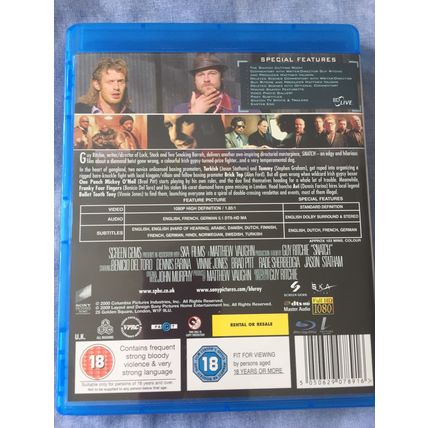 Snatch (2009 Blu-Ray of 2000 Guy Ritchie film) Jason Statham Brad Pitt Alan Ford