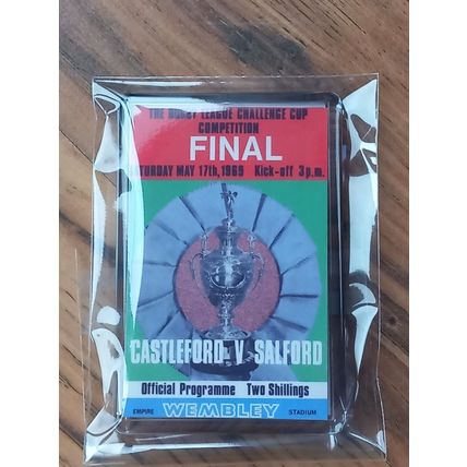 1969 Rugby League Challenge Cup Final fridge magnet - Castleford vs Salford