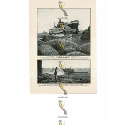 Transport 'River Clyde', Seddul Bahr, Gallipoli, WW1, Book Illustration (Print)