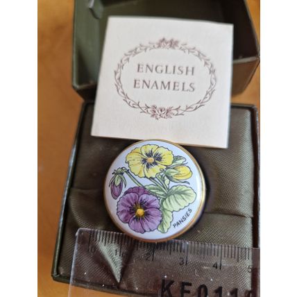 Vintage Pansy Pill Box by Crummles