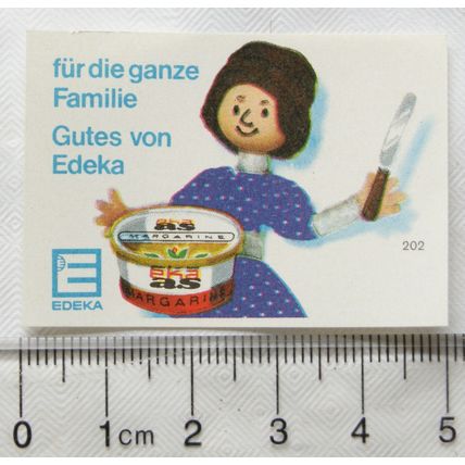 vintage West Germany Matchbox Label - Edeka - Margarine