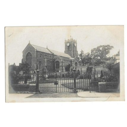 Halesworth, Parish Church, Suffolk, RP Postcard.