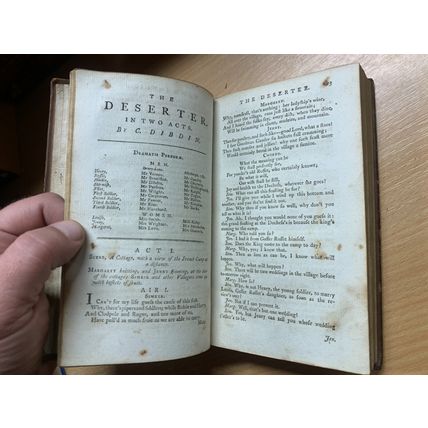 RARE* 1783 "A COLLECTION OF FARCE & ENTERTAINMENTS" THEATRE VOL 4 BOOK (T3)