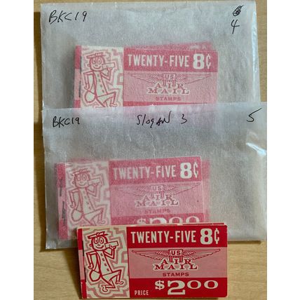 BKC19, Nine Mint NH XF Booklets CV $103.50 - Stuart Katz