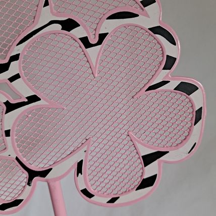 FAB Metal FLOWER EARRING Tree Jewelry Holder Ring/Bracelet Ring Tray Pink