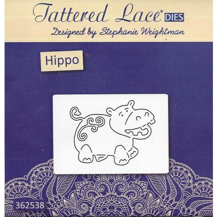Tattered Lace. Hippo Die. Die Cutting Cardmaking Scrapbooking Crafts
