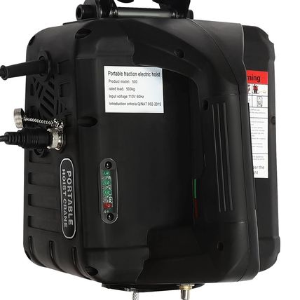 3-In-1 Electric Hoist Winch, 1100Lbs 1500W Portable Electric Hoist Crane 25Ft Li
