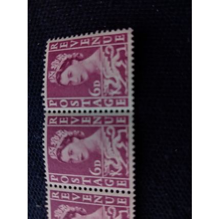 Queen Elizabeth 2 Strip Of 6 Regional Issue 6d Stamps Wales