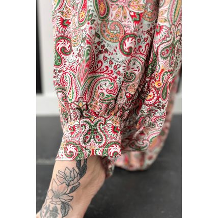 Multicolour Plus Size Paisley Print Sleeveless V Neck Jogger Jumpsuit
