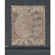Barbados.SG98 4d Pale Brown.Fine Used.Jan15i