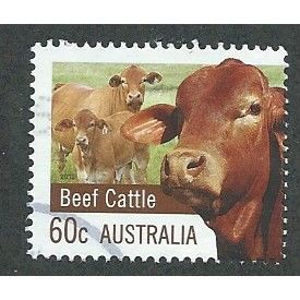 AUS 2012 60c 'FARMING -CATTLE '(PERF 14.5 X 14) FINE USED (EBID36-363)