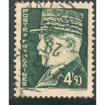 France 1941 - SG725b - 4f.50 green - Marshall Petain - used 2