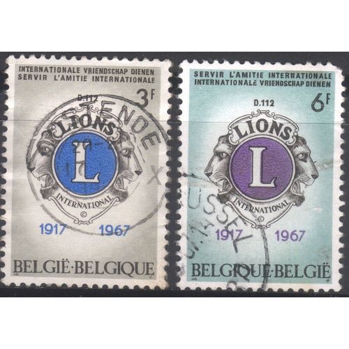 Belgium 1967 - SG2004/5 - 3f & 6f - Lions Emblems (set) - used