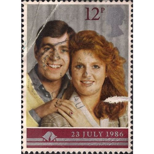 GB, Prince Andrew and Sarah, Wedding, maroon 1986, 12p, #4