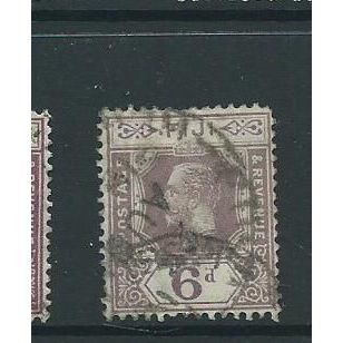 fiji stamps geoge v used cypher watermark sg237 sg 237 6d