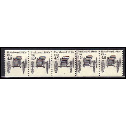 2124 4.9c Buckboard Very Fine MNH Dry Gum PNC 3/5 X0242