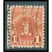 Used J80 1c Postage Due Almost Very Fine WA1281