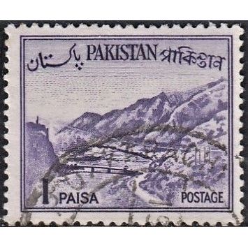 PAKISTAN, 1963 1p Khyber Pass, SG 131 (Scott #129), used