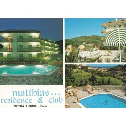 Matthias Residence Swmming Pool Club Pietra Ligure Portugal 1980s Postcard