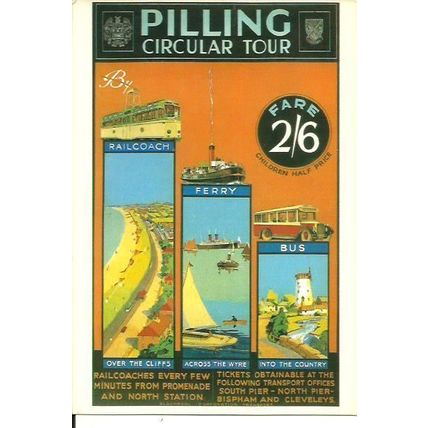 Advertising PILLING CIRCULAR TOUR Postcard (Mumbles MRP/20)