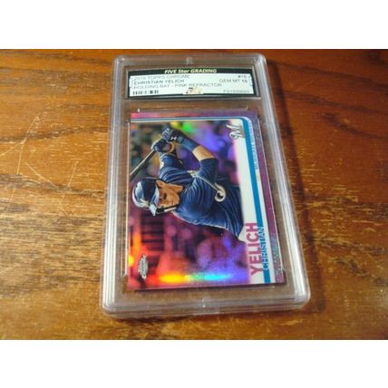 2019, Topps Chrome, Graded Gem Mint 10, CHRISTIAN YELICH, Pink Refractor Brewers