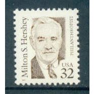 2933 32c Milton Hershey Fine MNH P#S LR B1 V2982