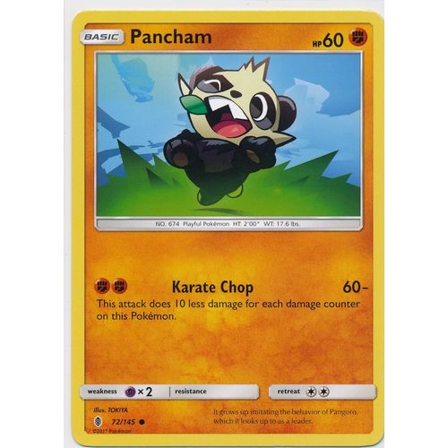 Pokemon Sun & Moon Guardians Rising 72/145 Pancham